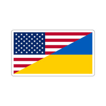 Load image into Gallery viewer, US/Ukraine Flag Sticker