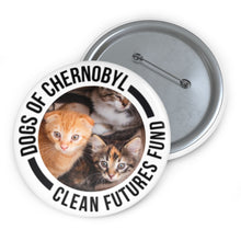 Load image into Gallery viewer, Dogs of Chernobyl Kitten Pin Buttons