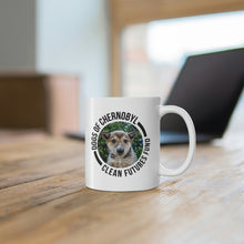 Load image into Gallery viewer, DOC puppy and kitty logo 11oz White Ceramic Mug