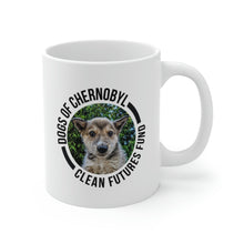 Load image into Gallery viewer, DOC puppy and kitty logo 11oz White Ceramic Mug